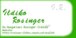 ildiko rosinger business card